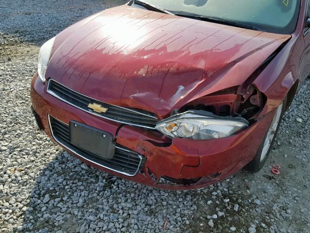 2G1WU583389209236 - 2008 CHEVROLET IMPALA LTZ RED photo 9