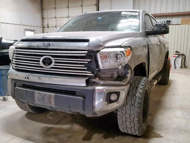 5TFHW5F17FX449884 - 2015 TOYOTA TUNDRA CRE SILVER photo 2