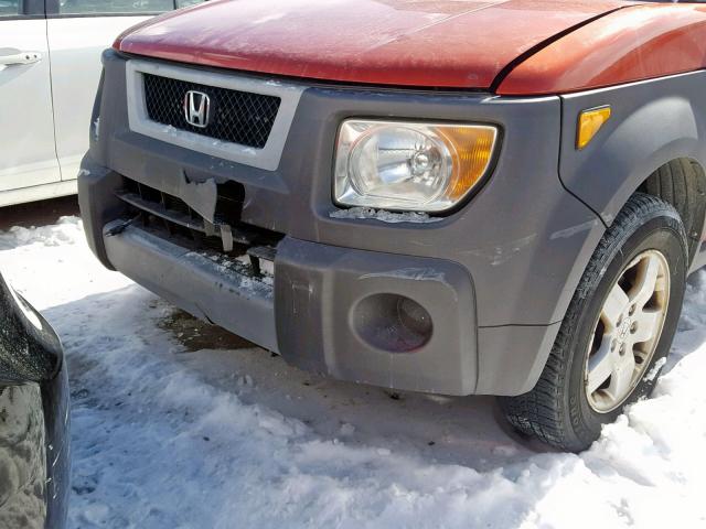 5J6YH28583L800064 - 2003 HONDA ELEMENT EX ORANGE photo 9