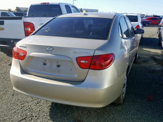 KMHDU46D77U154162 - 2007 HYUNDAI ELANTRA GL GOLD photo 4