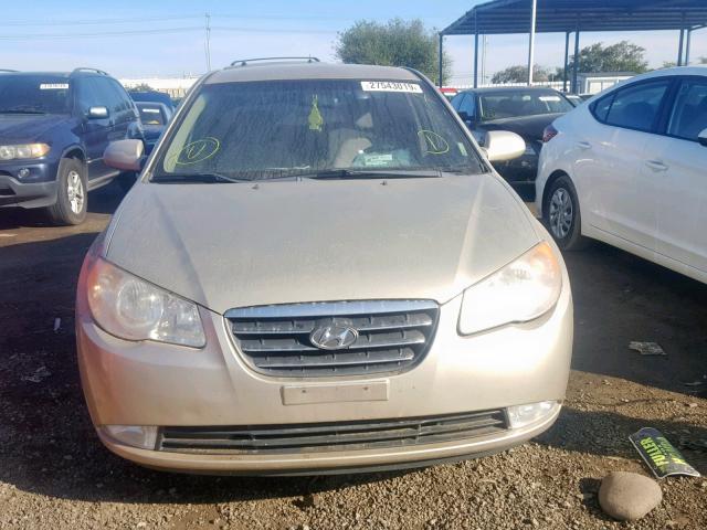 KMHDU46D77U154162 - 2007 HYUNDAI ELANTRA GL GOLD photo 9