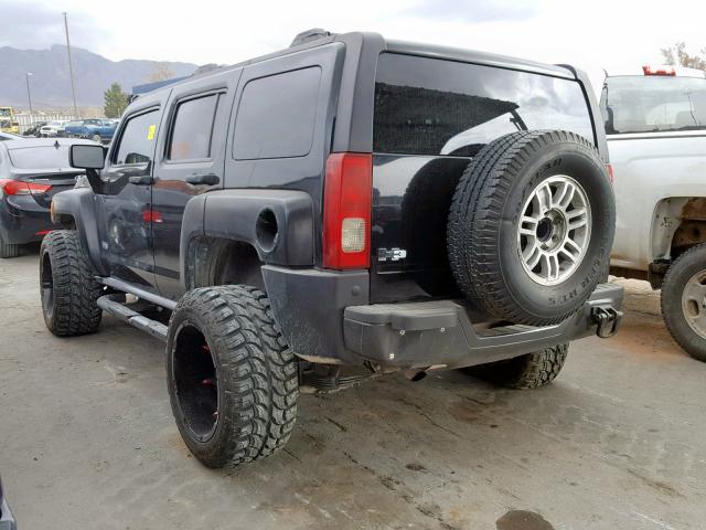 5GTDN13E678215158 - 2007 HUMMER H3 BLACK photo 3