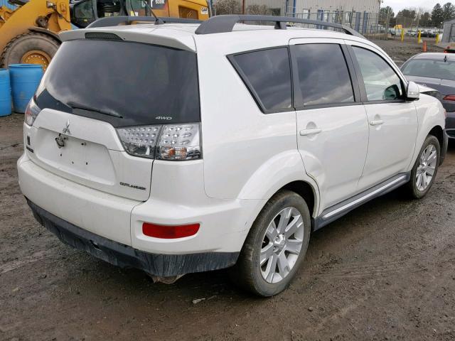 JA4JT3AW3CU002350 - 2012 MITSUBISHI OUTLANDER WHITE photo 4