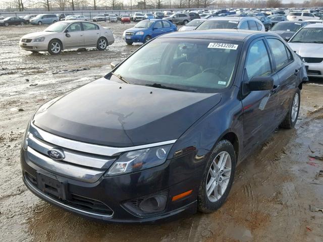 3FAHP0GA2CR411021 - 2012 FORD FUSION S BLACK photo 2