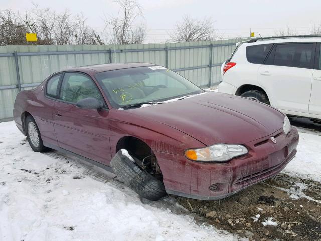 2G1WW15E719369943 - 2001 CHEVROLET MONTE CARL MAROON photo 1