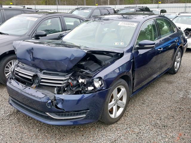 1VWAT7A38EC024465 - 2014 VOLKSWAGEN PASSAT S BLUE photo 2