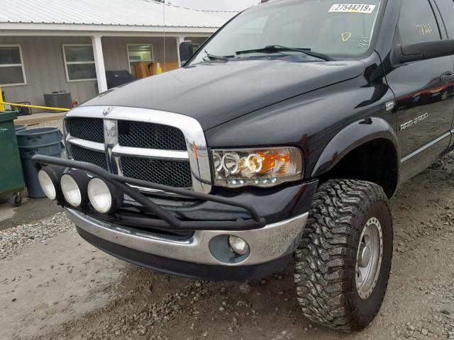 3D7KU28D33G701346 - 2003 DODGE RAM 2500 S BLACK photo 9