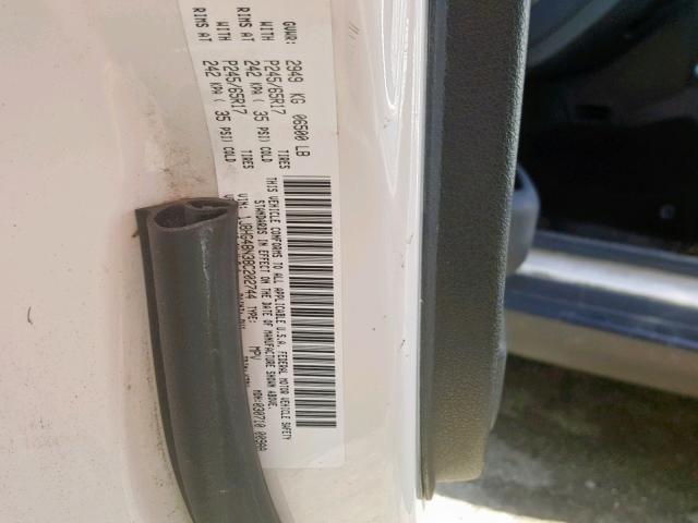 1J8HG48N38C202744 - 2008 JEEP COMMANDER WHITE photo 10