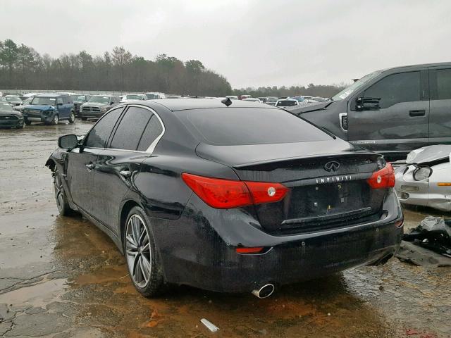 JN1AV7AP6EM690270 - 2014 INFINITI Q50 HYBRID BLACK photo 3