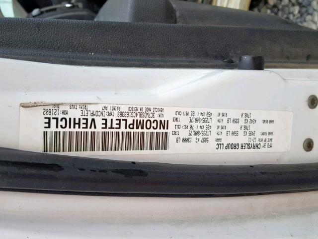 3C7WDSBL4CG163383 - 2012 DODGE RAM 3500 S WHITE photo 10