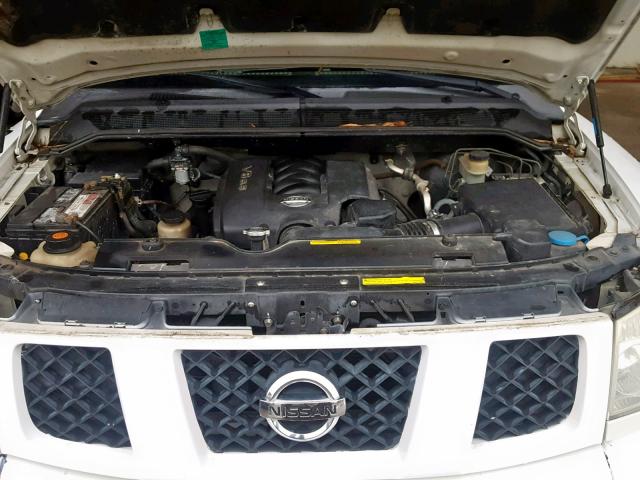 1N6BA06A25N571521 - 2005 NISSAN TITAN XE WHITE photo 7