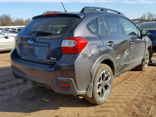 JF2GPACCXE8280929 - 2014 SUBARU XV CROSSTR GRAY photo 4