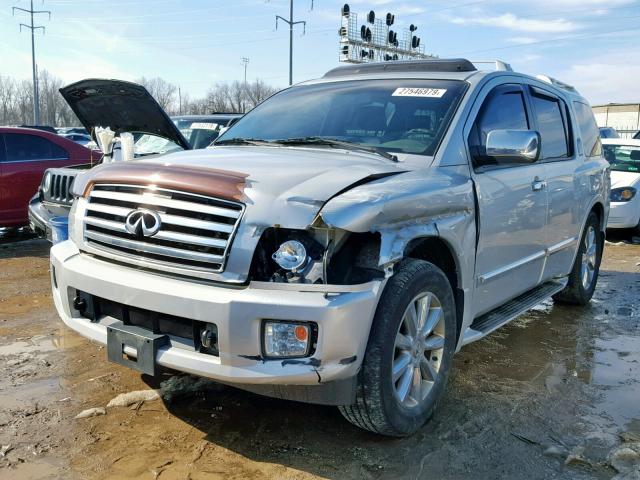 5N3AA08C86N809650 - 2006 INFINITI QX56 SILVER photo 2