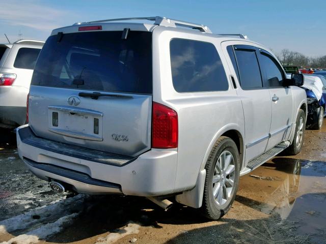 5N3AA08C86N809650 - 2006 INFINITI QX56 SILVER photo 4