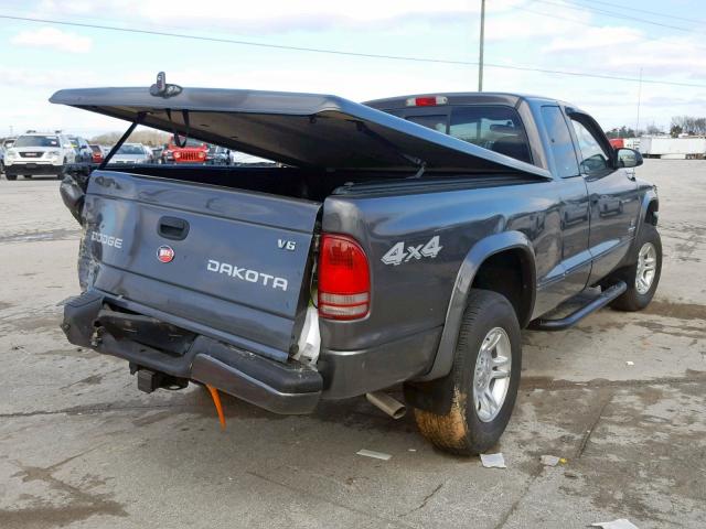 1D7HG32X33S228888 - 2003 DODGE DAKOTA SPO GRAY photo 4