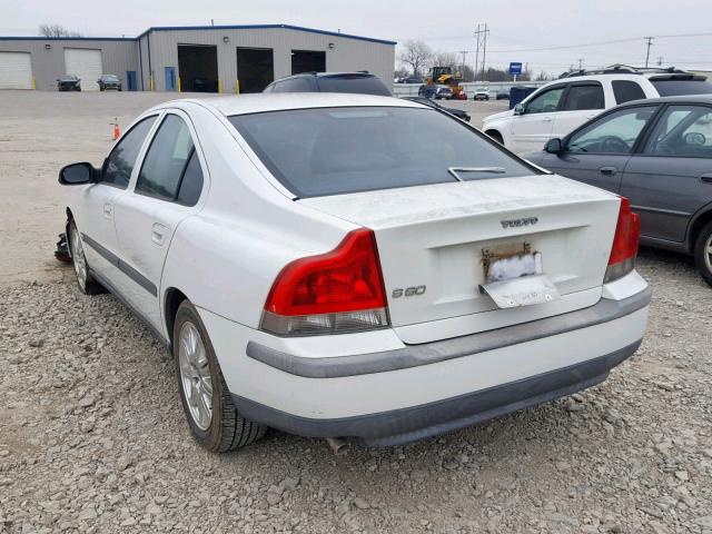 YV1RS61T442344433 - 2004 VOLVO S60 WHITE photo 3