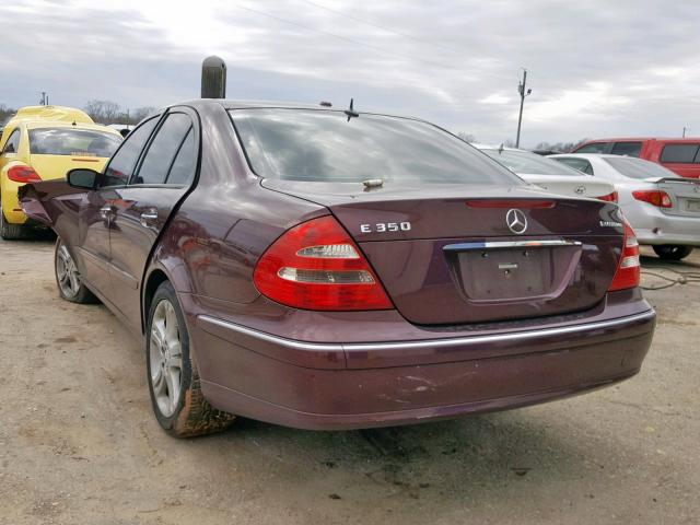 WDBUF56J96A865452 - 2006 MERCEDES-BENZ E 350 BURGUNDY photo 3