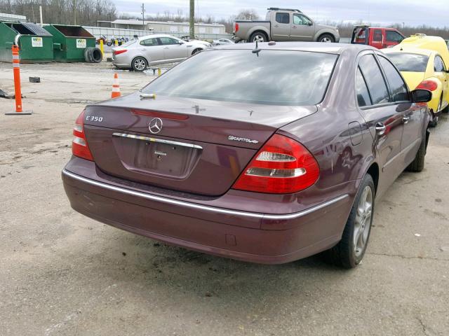 WDBUF56J96A865452 - 2006 MERCEDES-BENZ E 350 BURGUNDY photo 4