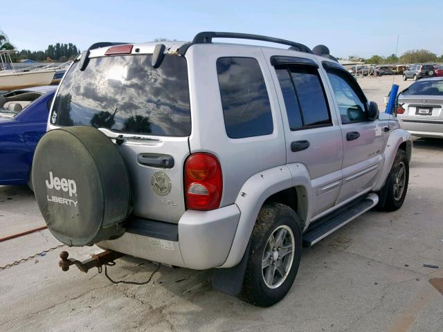 1J4GL38K62W346982 - 2002 JEEP LIBERTY RE SILVER photo 4