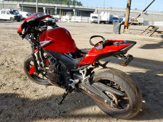 MLHPC446XH5400719 - 2017 HONDA CBR500 R RED photo 3