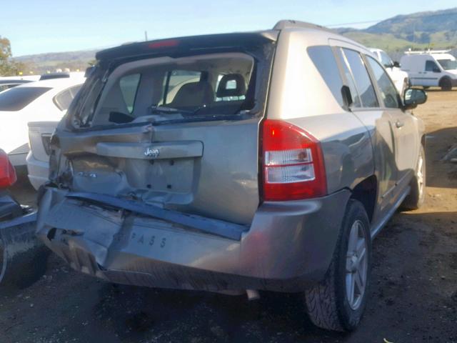 1J8FF47W58D693848 - 2008 JEEP COMPASS SP BEIGE photo 4