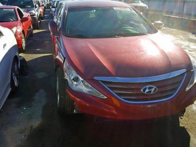 5NPEB4AC1EH943265 - 2014 HYUNDAI SONATA GLS RED photo 1