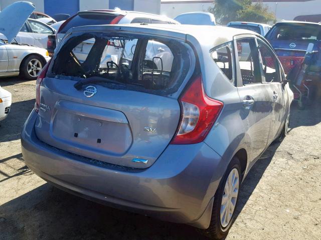 3N1CE2CP2FL416049 - 2015 NISSAN VERSA NOTE GRAY photo 4