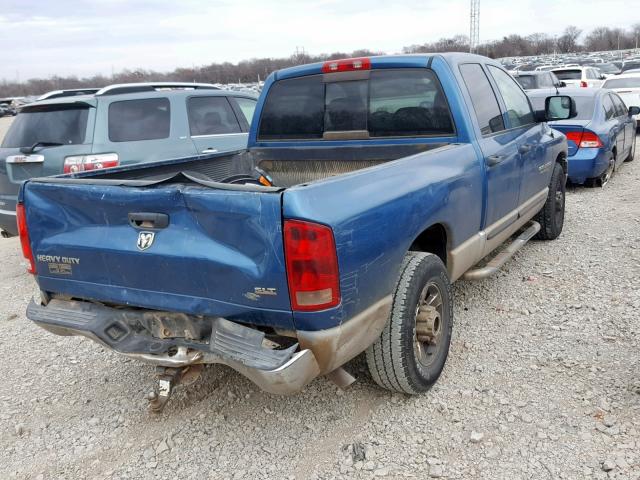 3D7KR28D65G778507 - 2005 DODGE RAM 2500 S BLUE photo 4