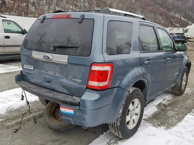 1FMCU5K32AKA73300 - 2010 FORD ESCAPE HYB BLUE photo 4