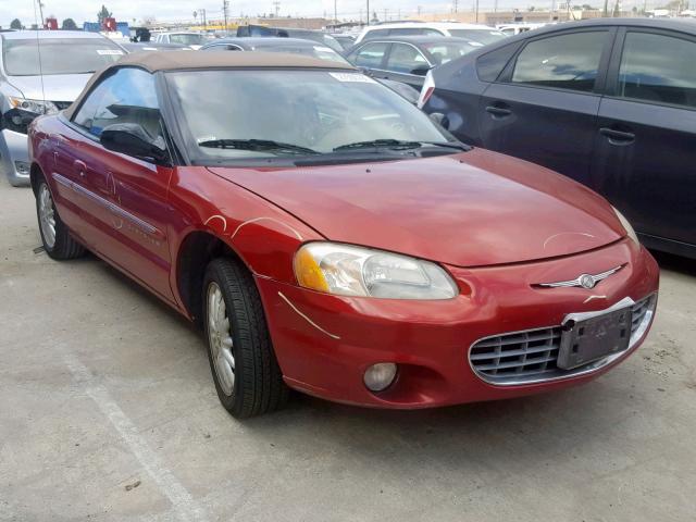 1C3EL55U51N676619 - 2001 CHRYSLER SEBRING LX RED photo 1