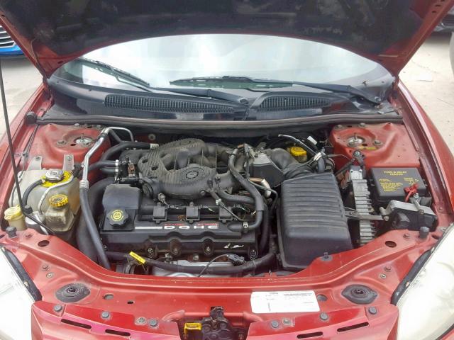 1C3EL55U51N676619 - 2001 CHRYSLER SEBRING LX RED photo 7