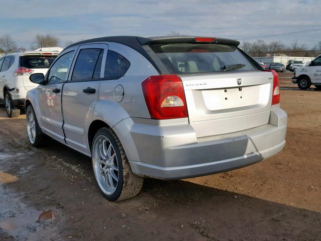 1B3HB48B47D411755 - 2007 DODGE CALIBER SX SILVER photo 3