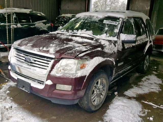 1FMEU75858UA18883 - 2008 FORD EXPLORER L BURGUNDY photo 2