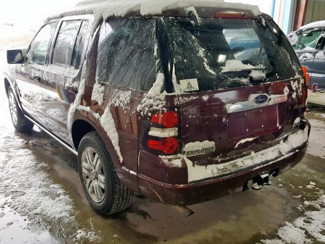 1FMEU75858UA18883 - 2008 FORD EXPLORER L BURGUNDY photo 3