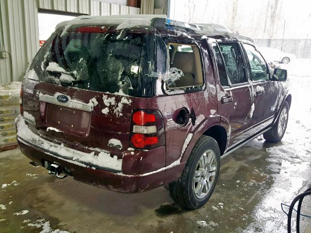 1FMEU75858UA18883 - 2008 FORD EXPLORER L BURGUNDY photo 4