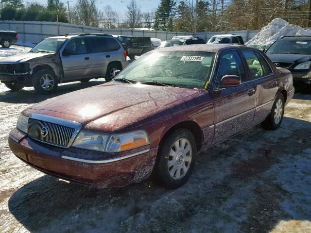 2MEFM75W84X695905 - 2004 MERCURY GRAND MARQ BURGUNDY photo 2