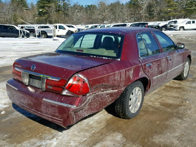 2MEFM75W84X695905 - 2004 MERCURY GRAND MARQ BURGUNDY photo 4