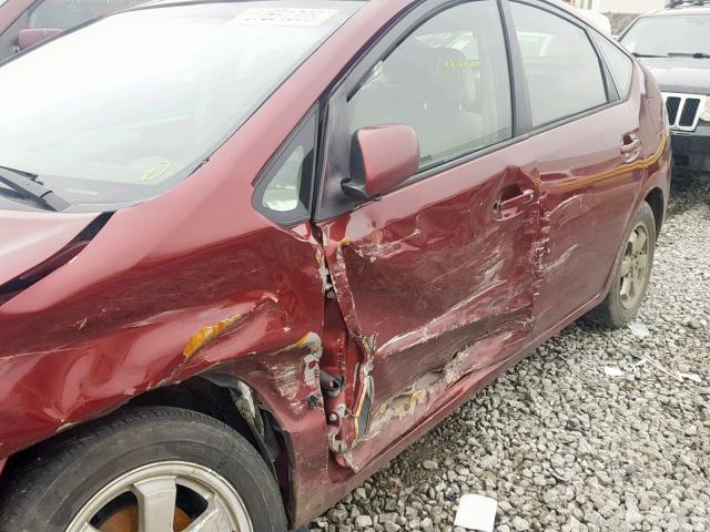 JTDKB20U053111350 - 2005 TOYOTA PRIUS 勃艮第红 照片 10