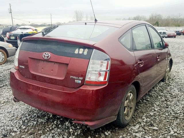JTDKB20U053111350 - 2005 TOYOTA PRIUS 勃艮第红 照片 4