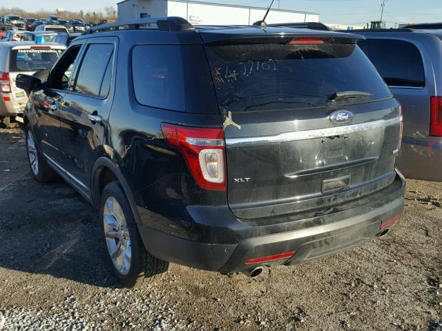 1FM5K8D83DGA87125 - 2013 FORD EXPLORER X BLACK photo 3