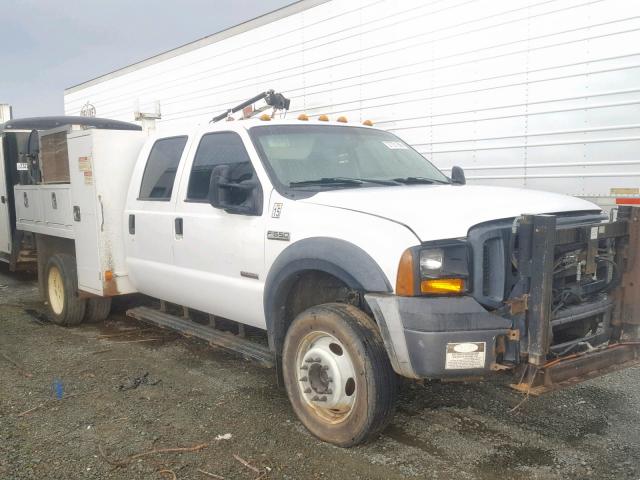 1FDAW57P17EB27934 - 2007 FORD F550 SUPER WHITE photo 1