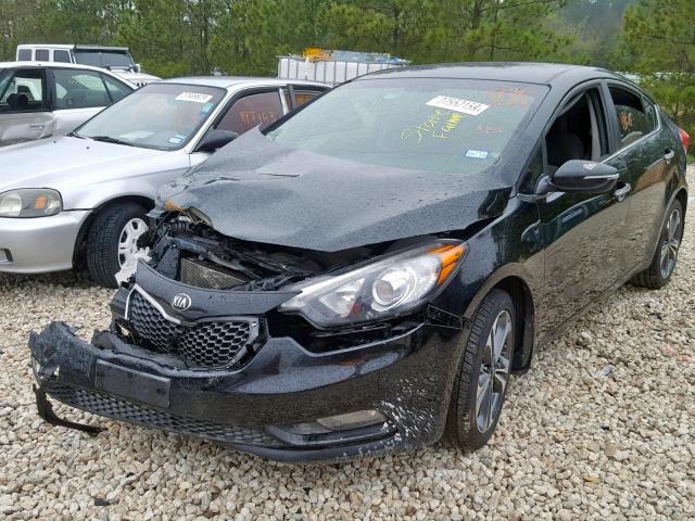 KNAFX4A8XE5231920 - 2014 KIA FORTE EX BLACK photo 2