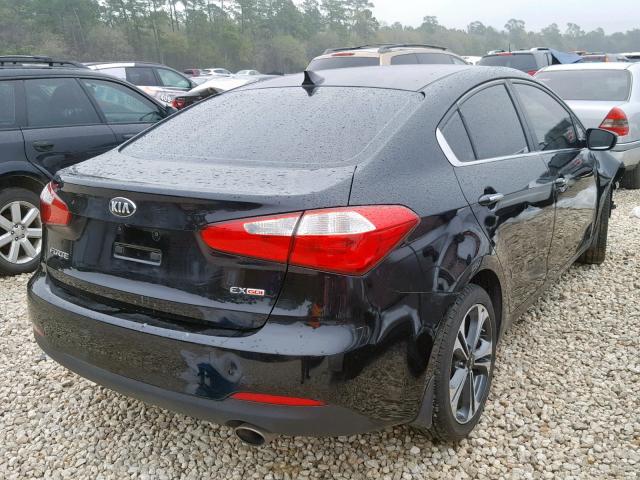 KNAFX4A8XE5231920 - 2014 KIA FORTE EX BLACK photo 4