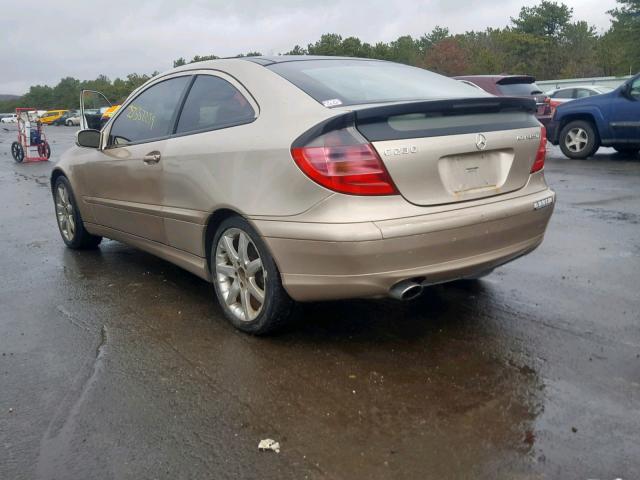 WDBRN40JX3A398842 - 2003 MERCEDES-BENZ C 230K SPO BEIGE photo 3