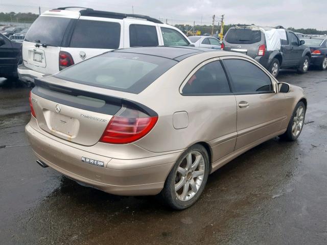 WDBRN40JX3A398842 - 2003 MERCEDES-BENZ C 230K SPO BEIGE photo 4