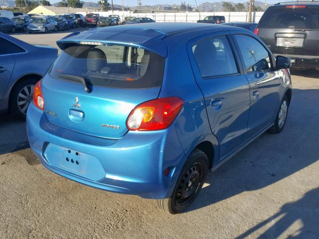 ML32A3HJ5EH008207 - 2014 MITSUBISHI MIRAGE DE BLUE photo 4