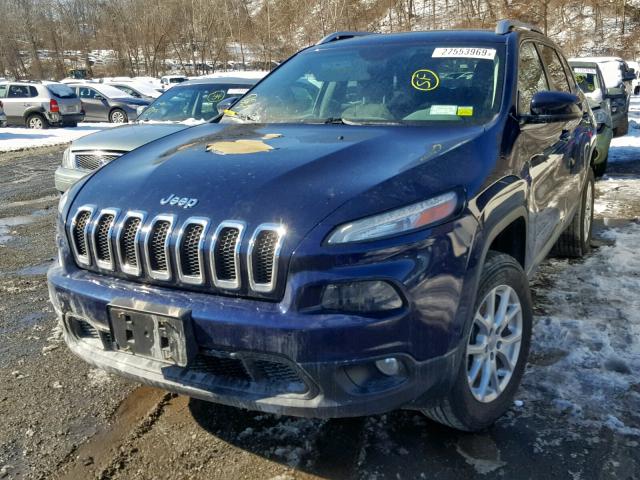 1C4PJMCS4EW265394 - 2014 JEEP CHEROKEE L BLUE photo 2