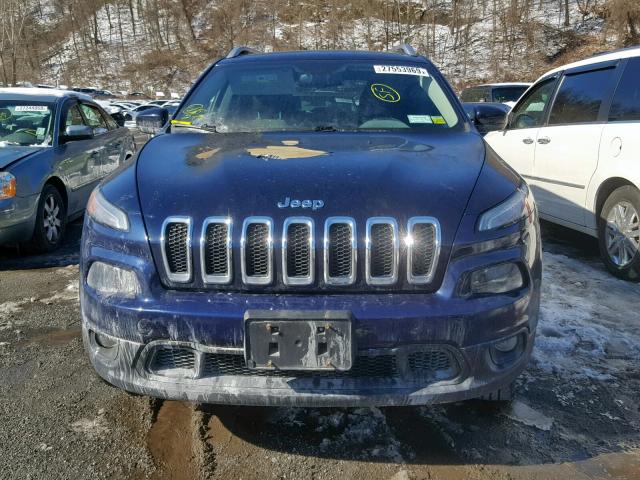 1C4PJMCS4EW265394 - 2014 JEEP CHEROKEE L BLUE photo 9