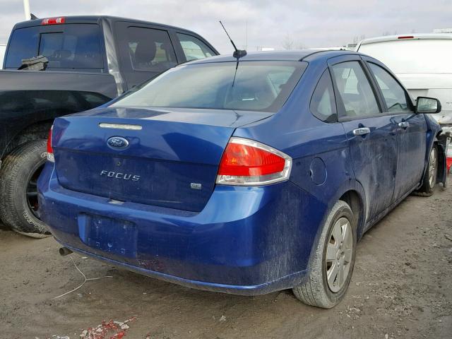 1FAHP34N18W291824 - 2008 FORD FOCUS S/SE BLUE photo 4