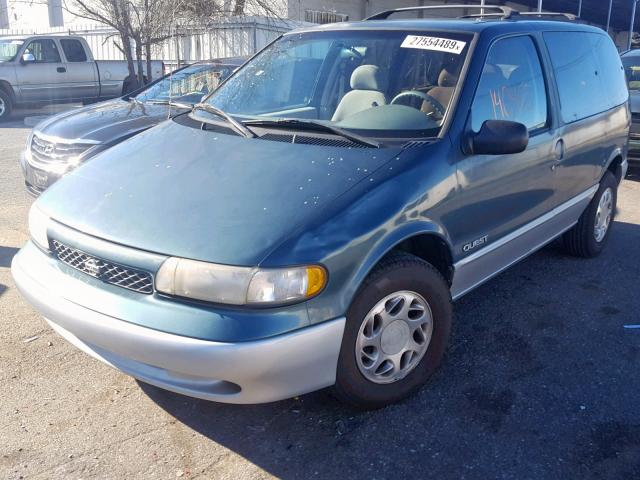 4N2DN1112VD834655 - 1997 NISSAN QUEST XE BLUE photo 2